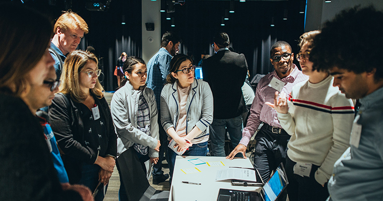Students at a NEVCA event