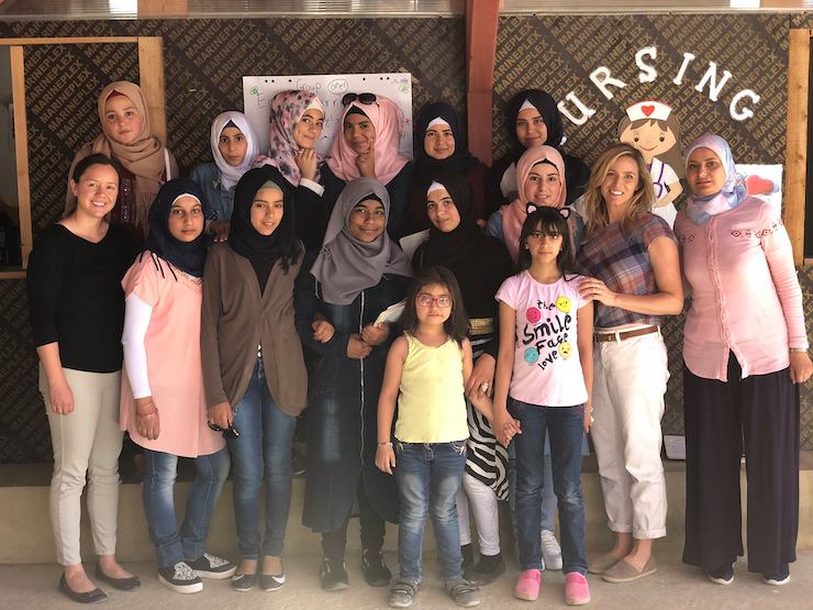 Karr with a group in Lebanon.